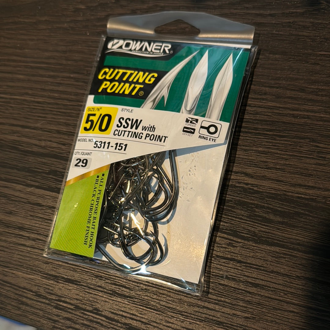 5.0 cut bait fish hooks Owner SSW Cutting Point Pro Packs – CaptainChappy